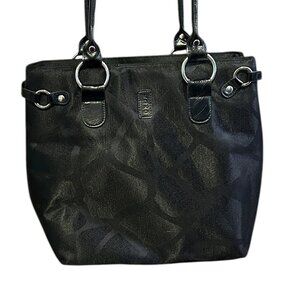 KOKO Black Hobo Bag‎ Large Double Handle Purse Silver Lining Classic Normcore